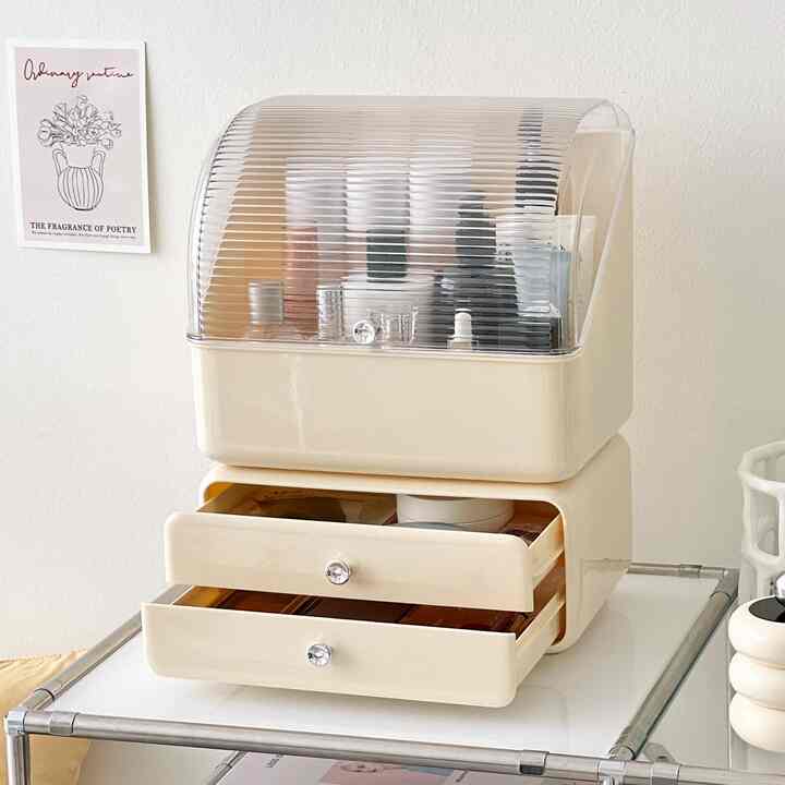 プリーツ カバー コスメオーガナイザー