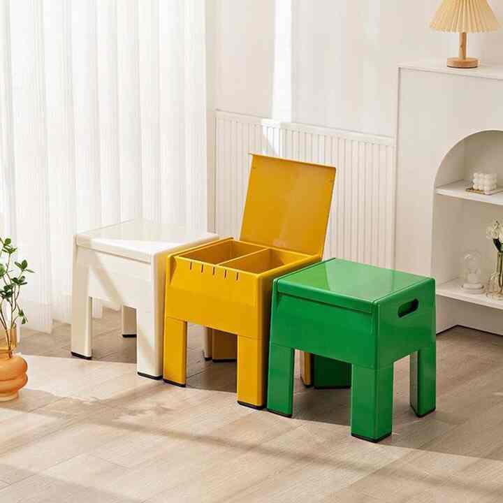 COLOR BRICK サイドテーブル 収納付き［3色］