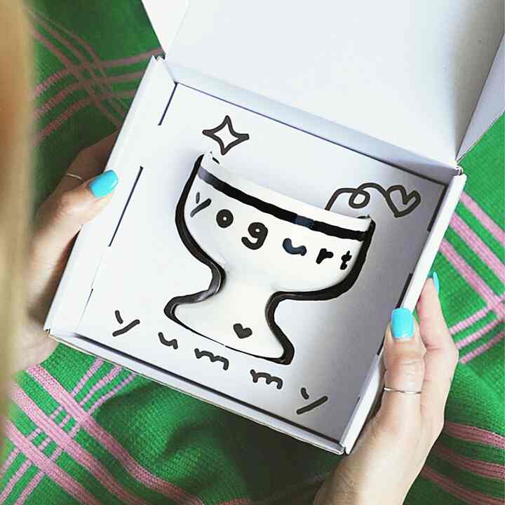 ドローイング ヨーグルトボウル［4種］