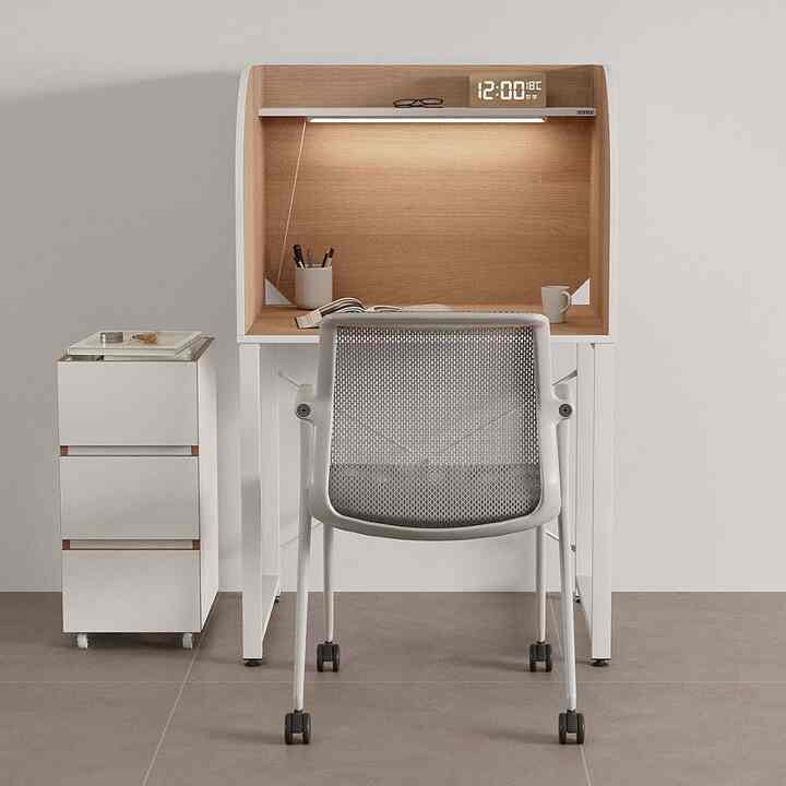 STUDY デスク LED付き［2色］