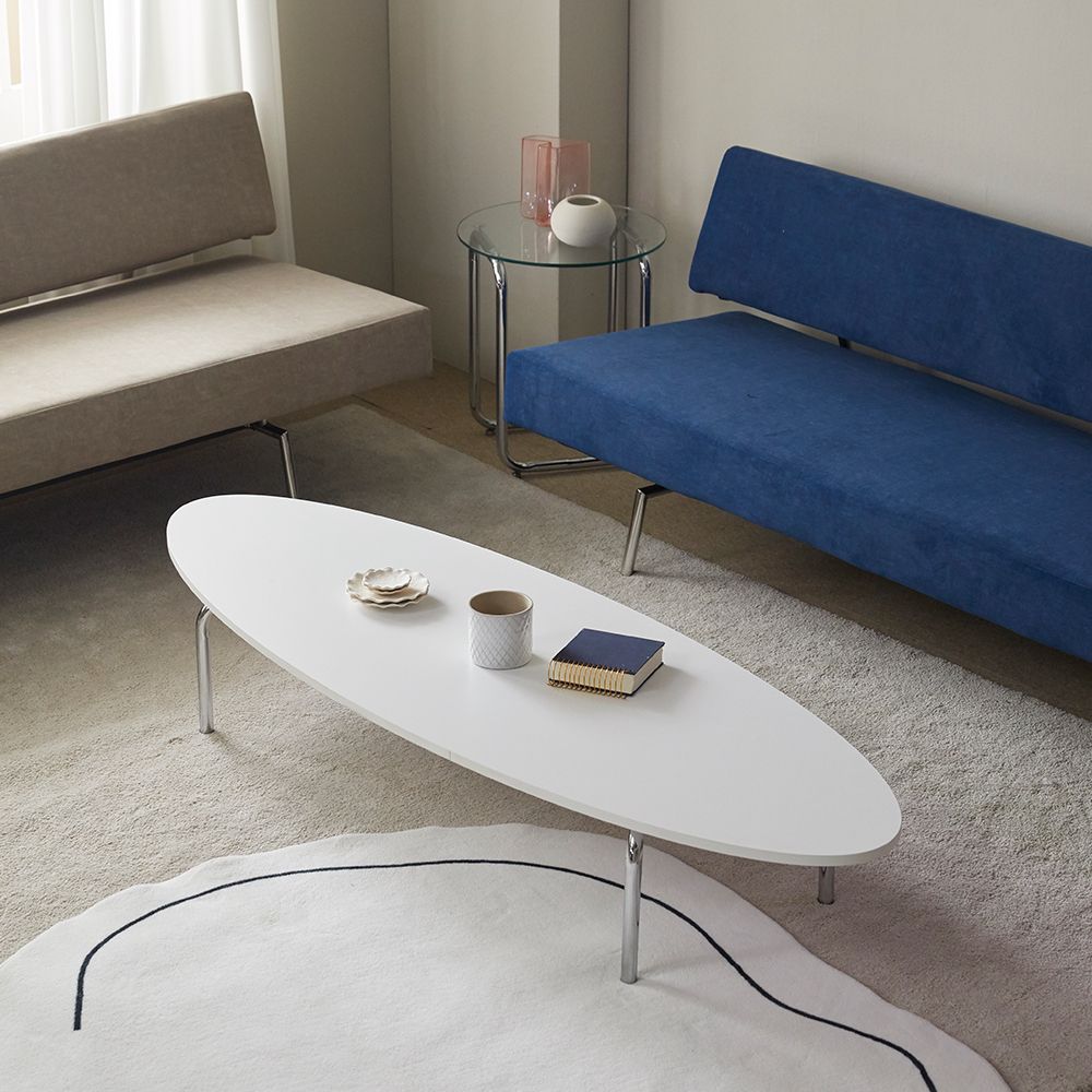 16piece 楕円形 ローテーブル 180cm［2色］ ブラック ホワイト 加工