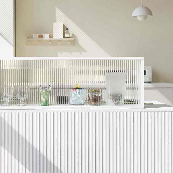 MONDE ガラス パーテーション［2色・2種・3サイズ］