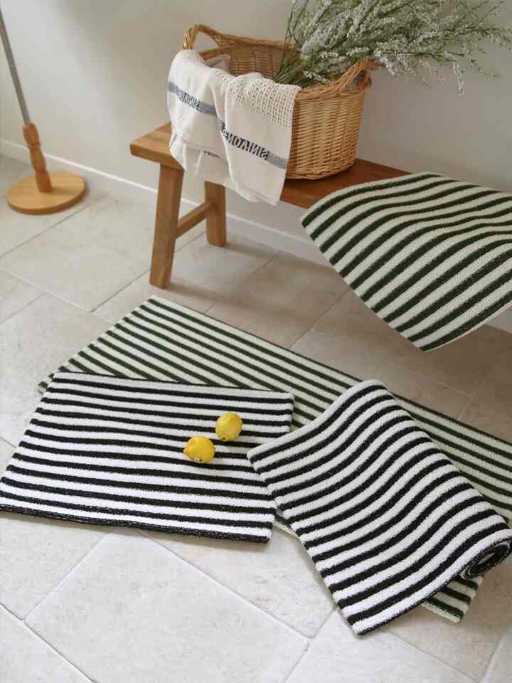 FLEUR ストライプ キッチンマット［2色］