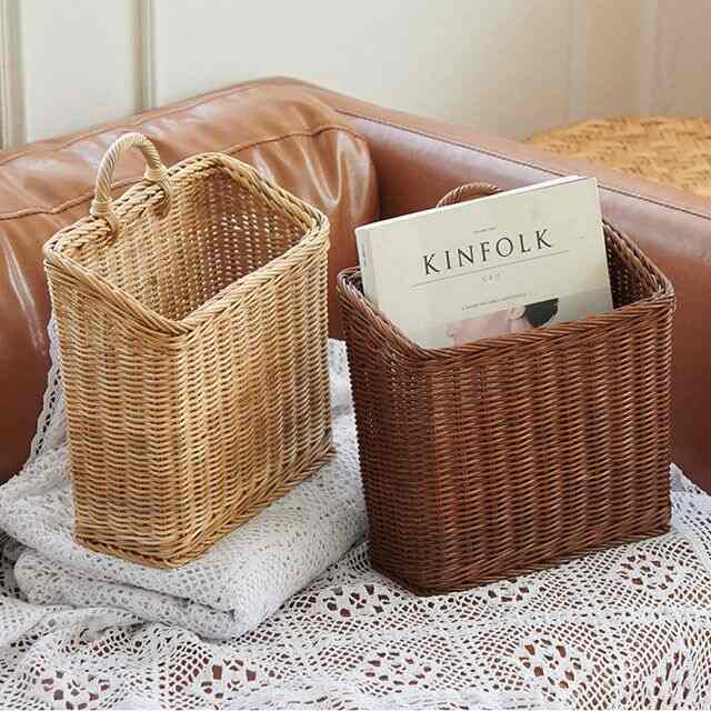 ラタン マガジンラック［2色］