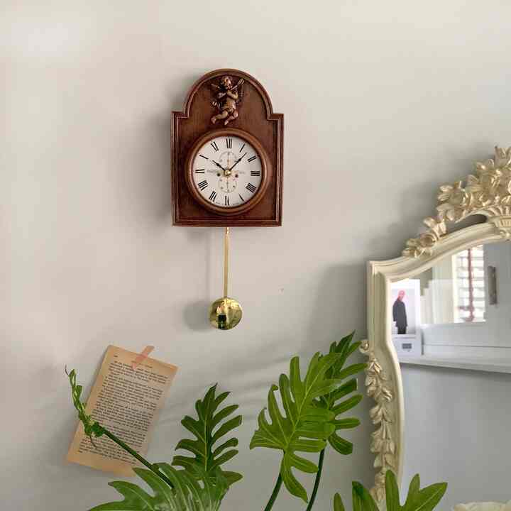 アンティーク エンゼル 壁掛け時計