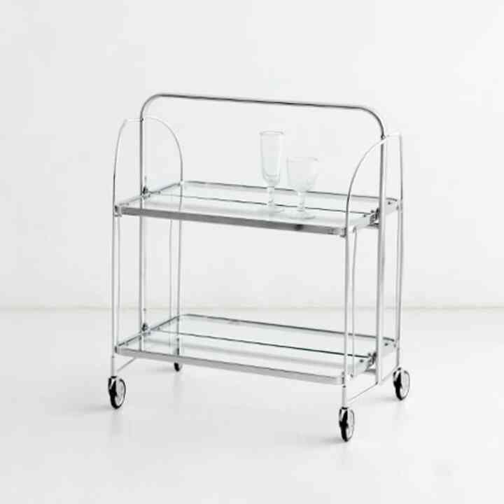 SIMPLIE クリア キャスター付きワゴン フラット