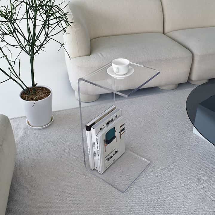 アクリル サイドテーブル 65cm