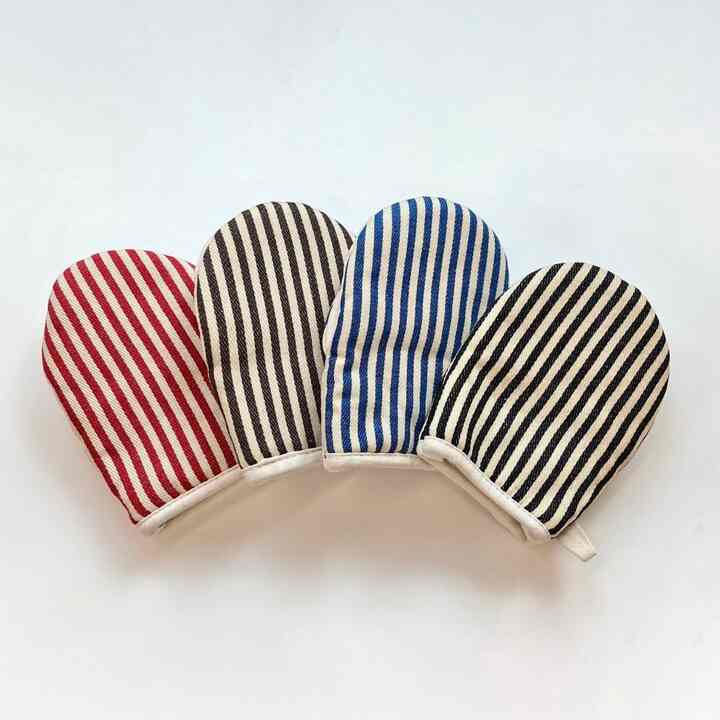 ストライプ キッチンミット 2点セット［4色］