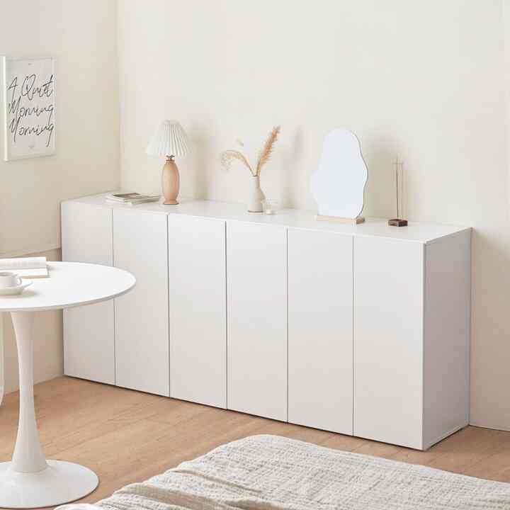 Mild リビングボード 4ドア  120cm［2色・2種］