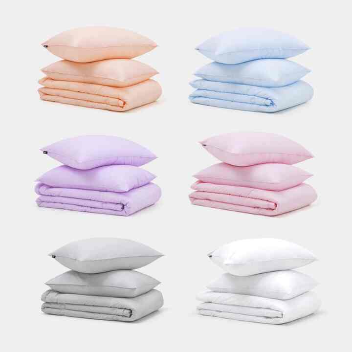 麻 夏用 カバーのいらない布団セット［6色・2サイズ］