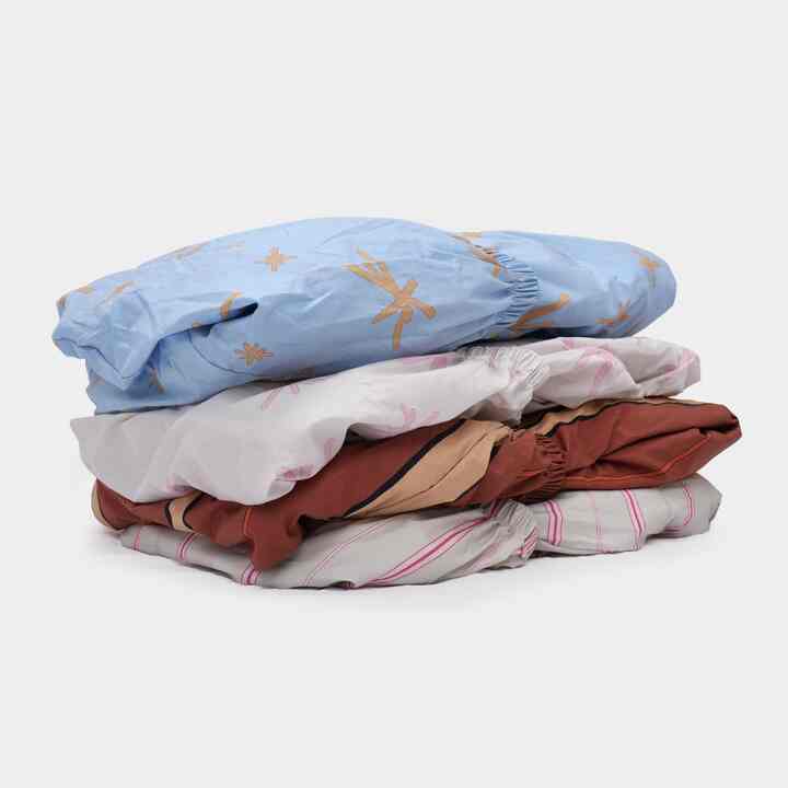 コットン パターン ボックスシーツ［4色・3サイズ］