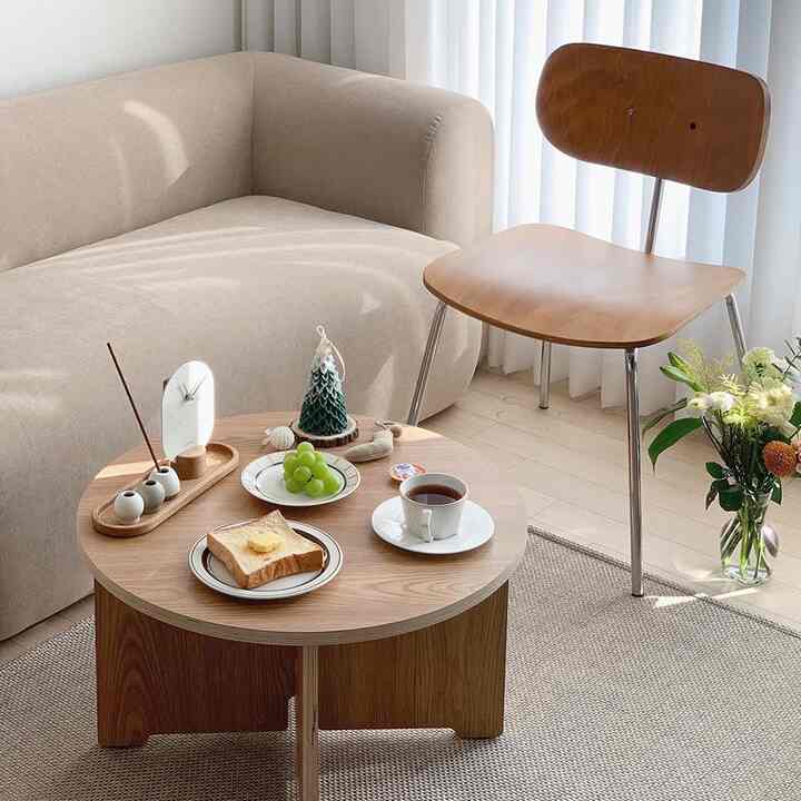 ウッド サイドテーブル 6［2色］