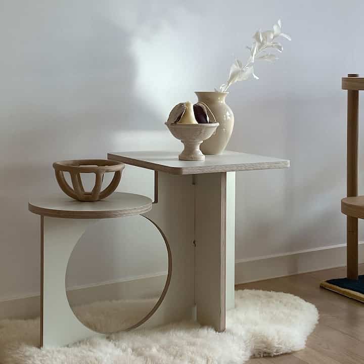 ウッド サイドテーブル 5［2色］