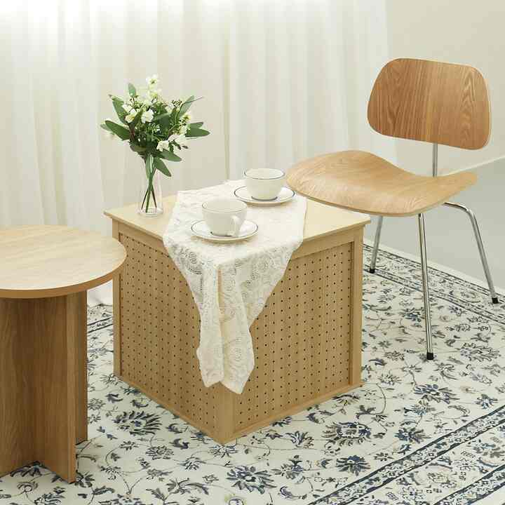 HOL サイドテーブル 収納付き［2色］