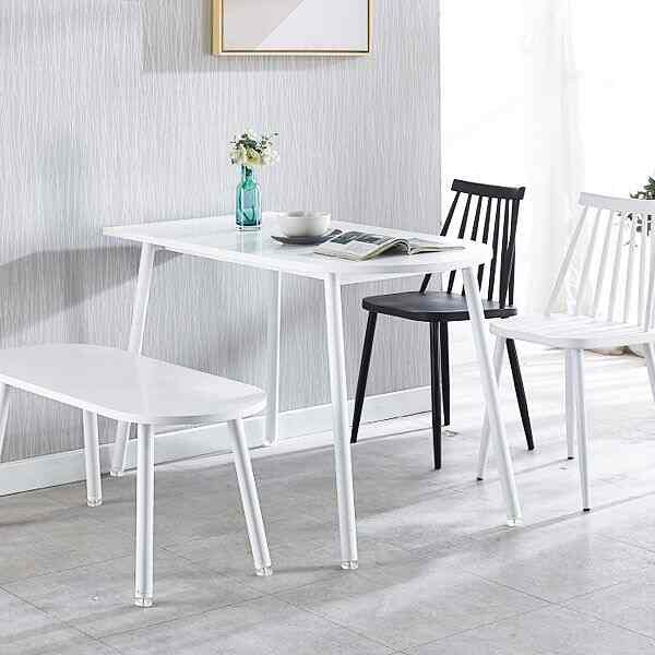 半楕円 テーブル ホワイト 100cm