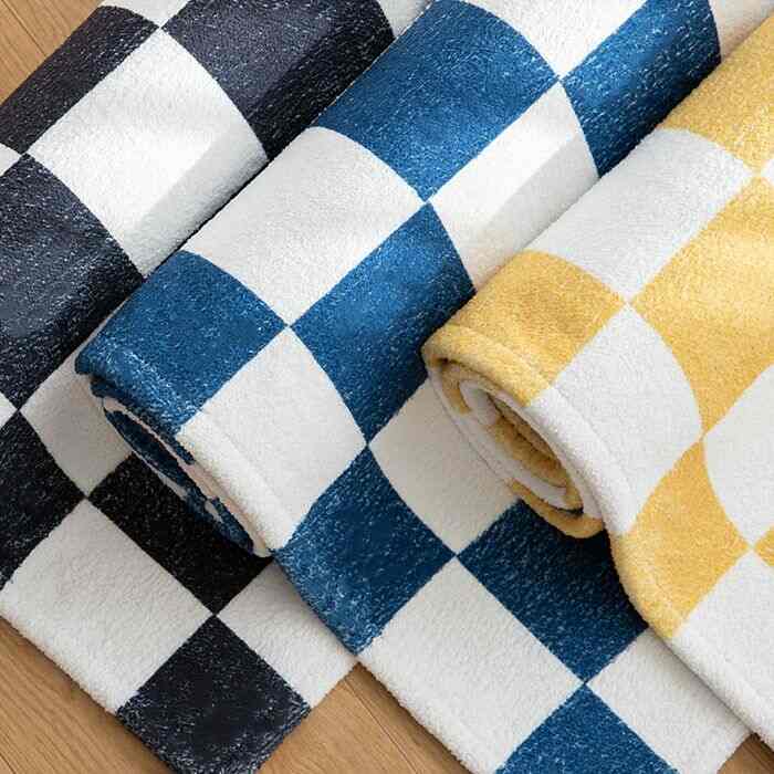 チェッカーボード ラグ［3色・4サイズ］