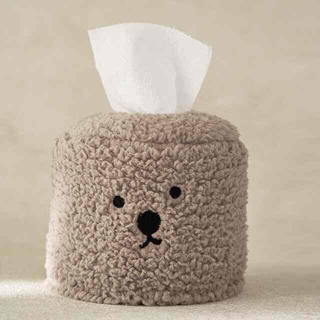 イヌ 円形 ティッシュケース