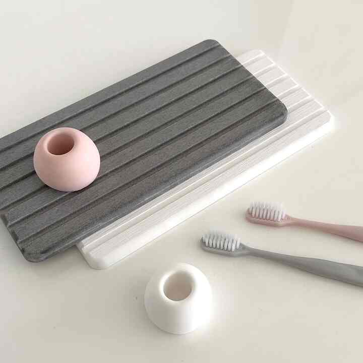 珪藻土 トレイ ストライプタイプ［2色・3サイズ］