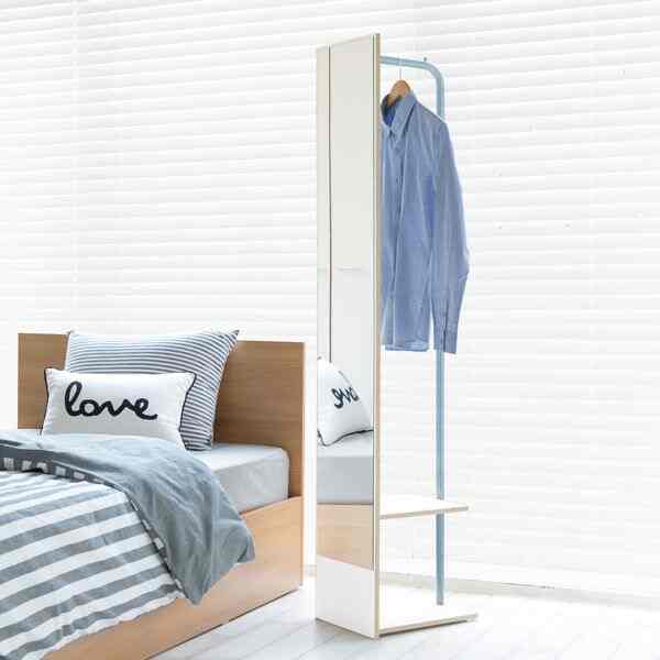 ELIN ミラー付き ハンガーラック［2色］