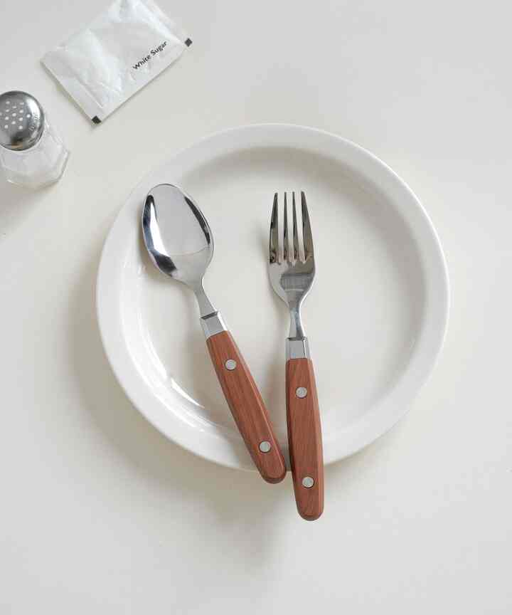 ANOVA retro ウッド デザートカトラリー 2点セット