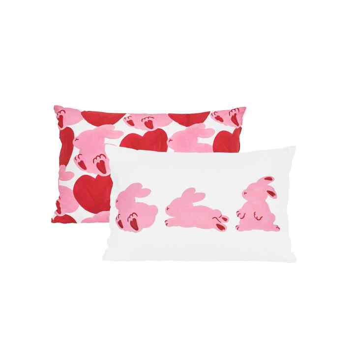 Heart bunny 枕カバー