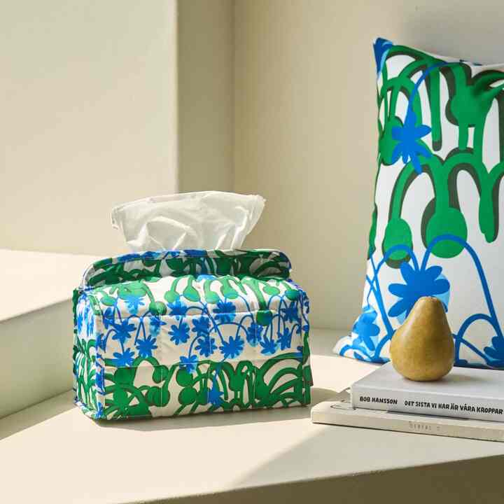 FALLING BLOOM BLUE ティッシュケース L