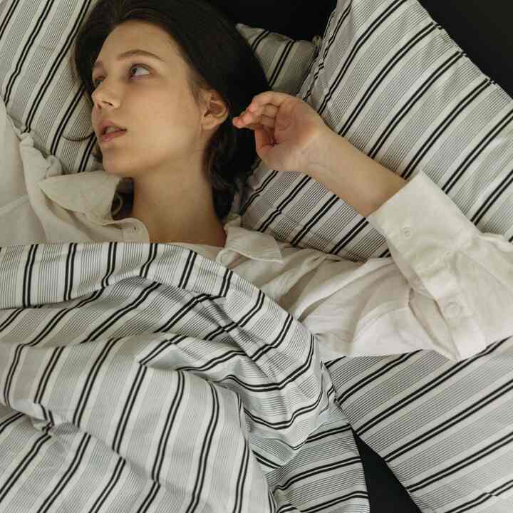 クラシック ストライプ 布団カバー ブラック［3サイズ］