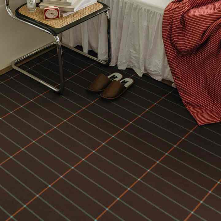 グリッド ラグ ブラウン［2サイズ］