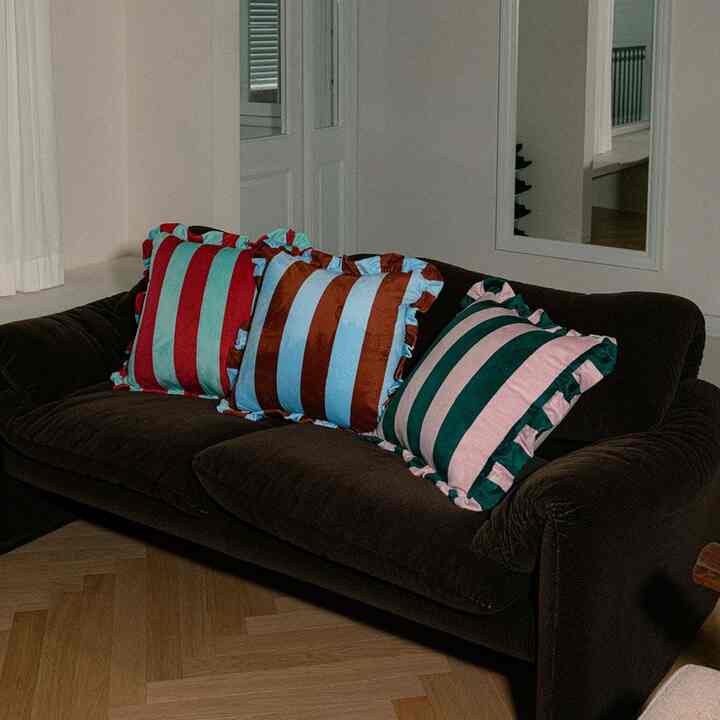 ボールド ストライプ クッション［3色］