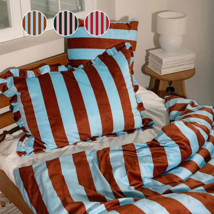 ボールド ストライプ カバーのいらない布団［3色・2種・2サイズ］