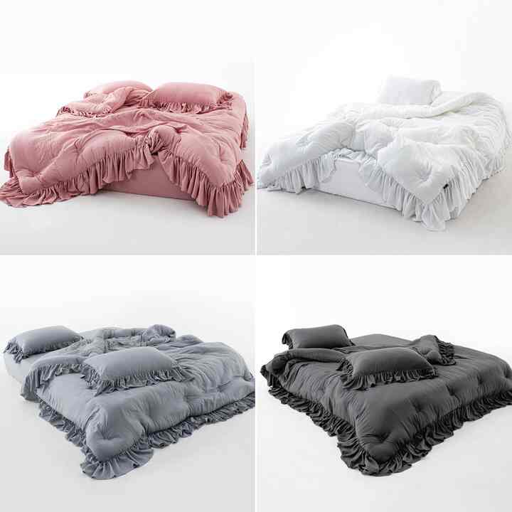 フリル カバーのいらない布団［4色・2サイズ］