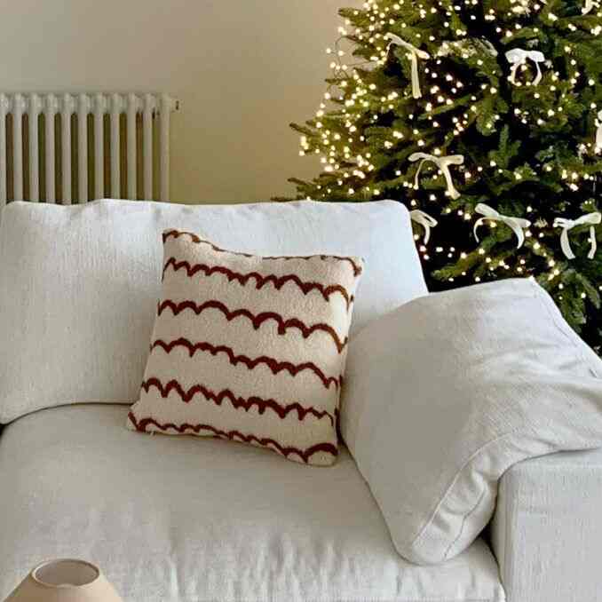 カスタード ボア クッションカバー［2サイズ］