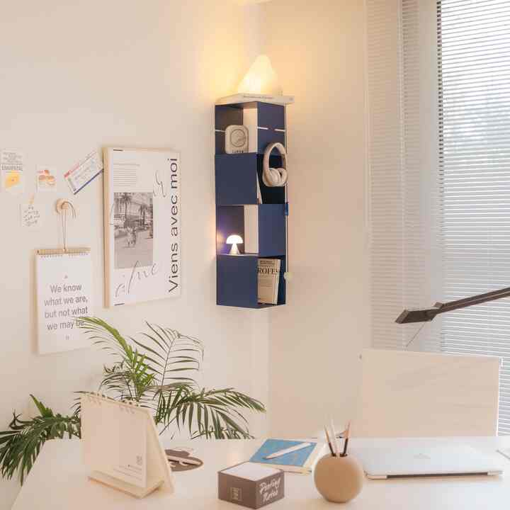 CUBE スチール ウォールシェルフ［3色］