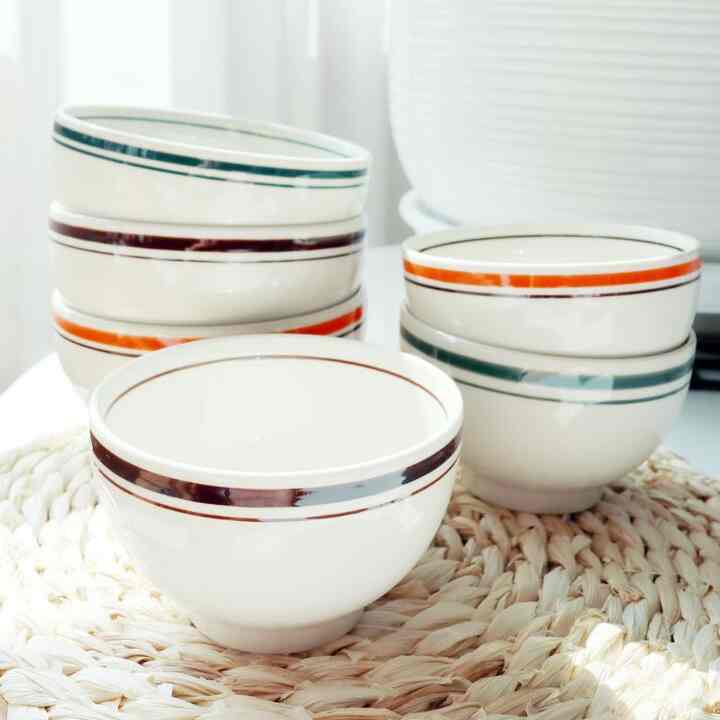 Snow Tone ライスボウル 2点＆スープボウル 2点セット［5色］