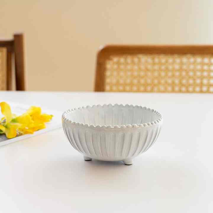 INCANTO ストライプ 脚付き ボウル 14cm