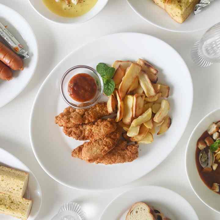 Tratoria ホワイト 楕円プレート 31.7cm