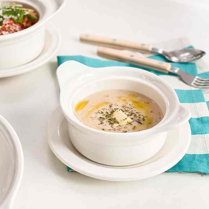 New York ホワイト 持ち手付き スープボウル S 16cm