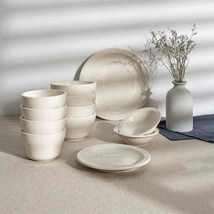 Kings inn ホワイト 食器 4人 12点セット［10色］