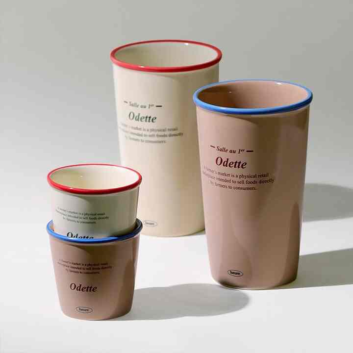 Odette セラミック コップ［2色・2サイズ］