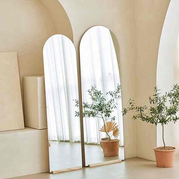 MATILDA ノンフレーム アーチ形 全身鏡［2サイズ］
