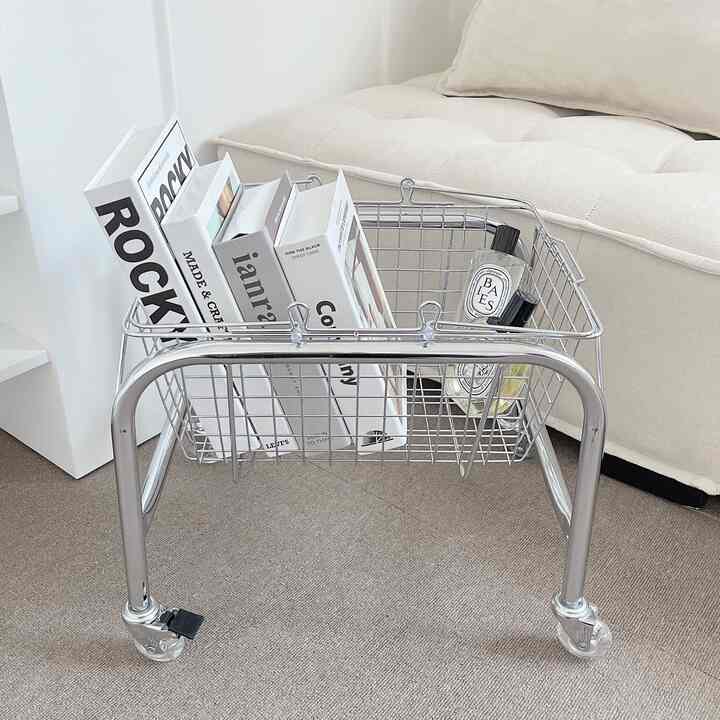 スチール バスケット ワゴン