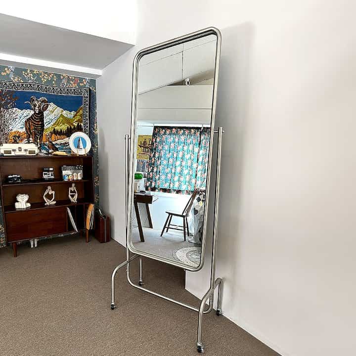 全身鏡 シルバー フレーム