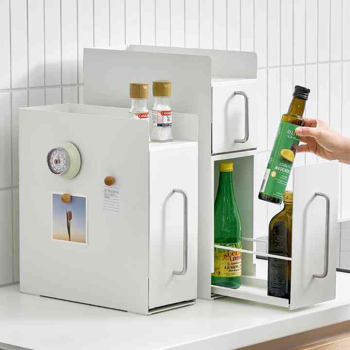 MUDITA スリム 縦型 スライド収納ボックス［2サイズ］