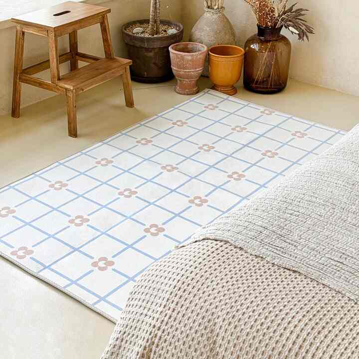 MINIMAL LINE GEOART はっ水 ラグ［3サイズ］