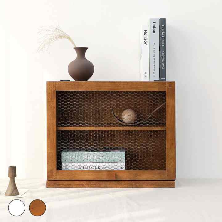 ウッド 53 壁掛け 収納ボックス［2色］