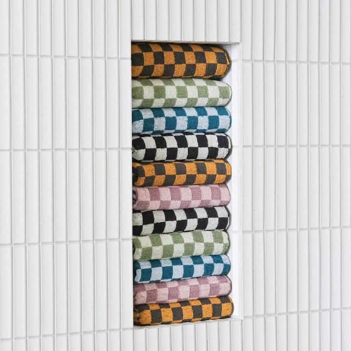 チェッカーボード タオル 5枚セット［5色］