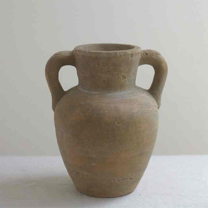 両手付き テラコッタ 花瓶