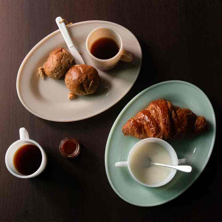 Basic ミルクガラス オーバルプレート［2色］