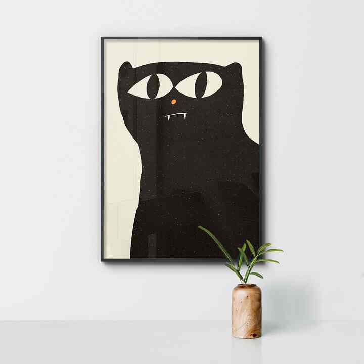 【Eniko Eged】ポスター 黒猫 no 01［5サイズ］