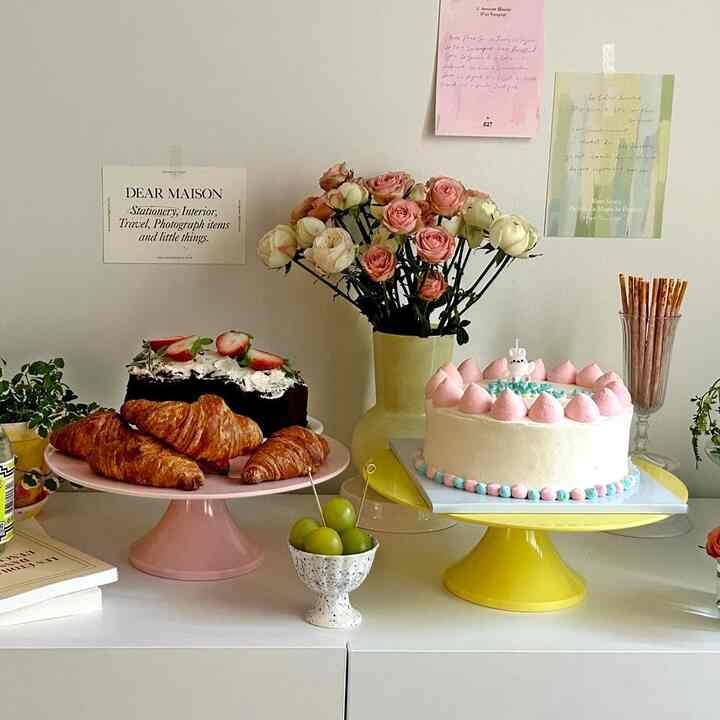 シャイニーパステル ケーキスタンド［3色］